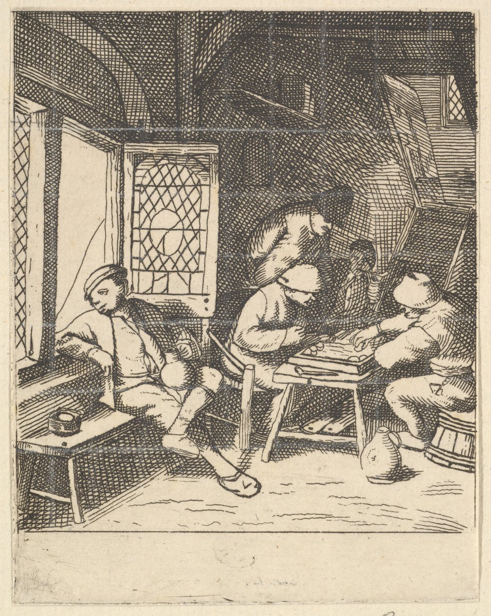 Gracze Tric Trac, 1610-85. autorstwa Unbekannt