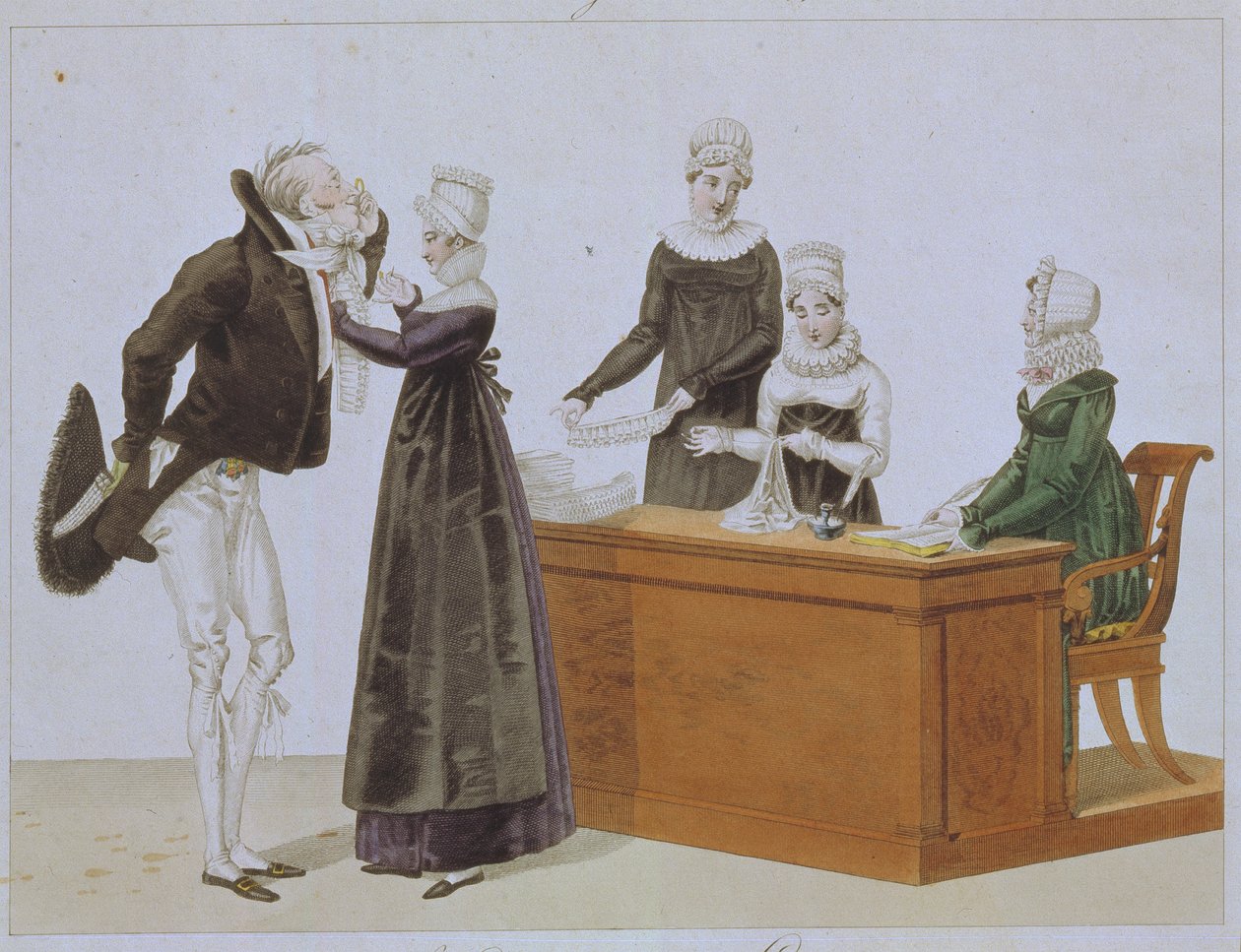 Próbowanie na Jabot, ok. 1815 autorstwa Unbekannt