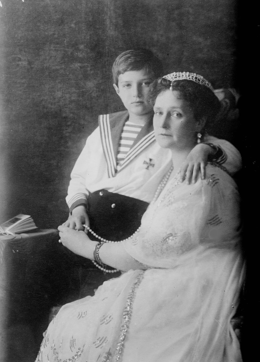 Carewicz Aleksiej z Rosji i caryca Aleksandra, ok. 1910. autorstwa Unbekannt