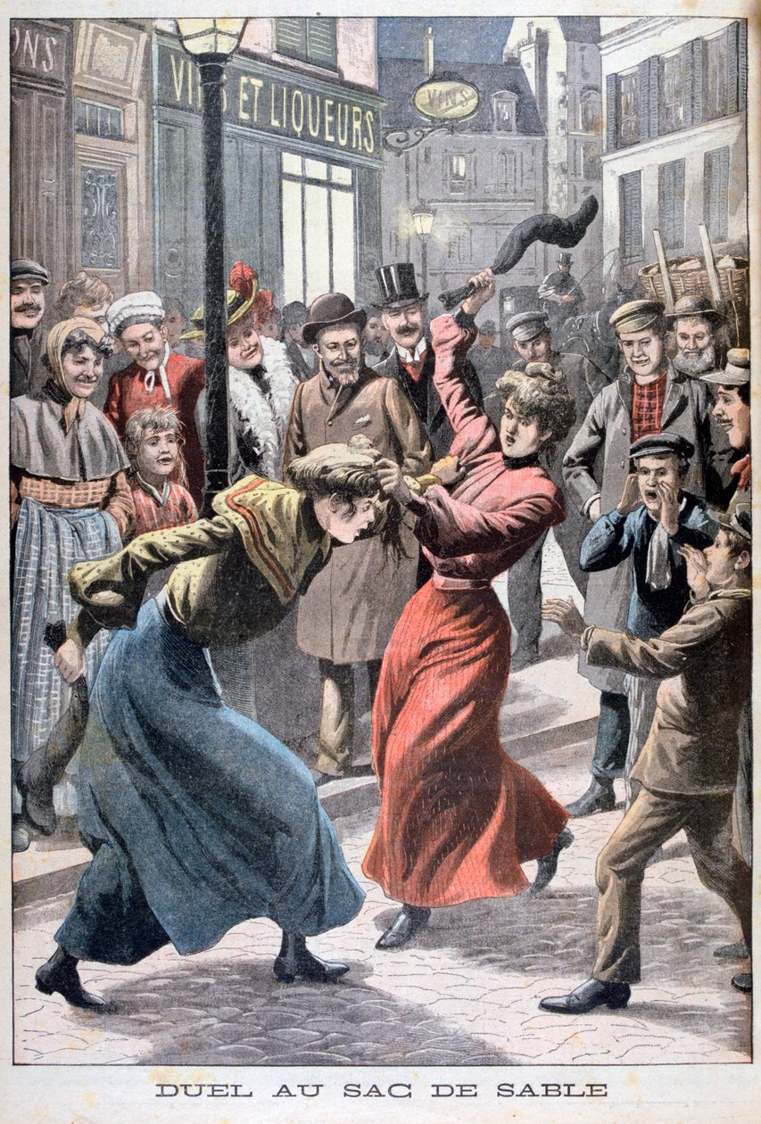 Dwie kobiety walczące z workami z piaskiem, 1903 autorstwa Unbekannt