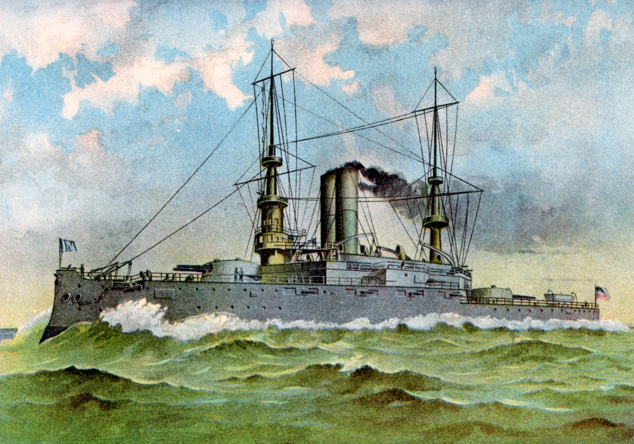 USS Alabama, amerykański pancernik, 1898 autorstwa Unbekannt