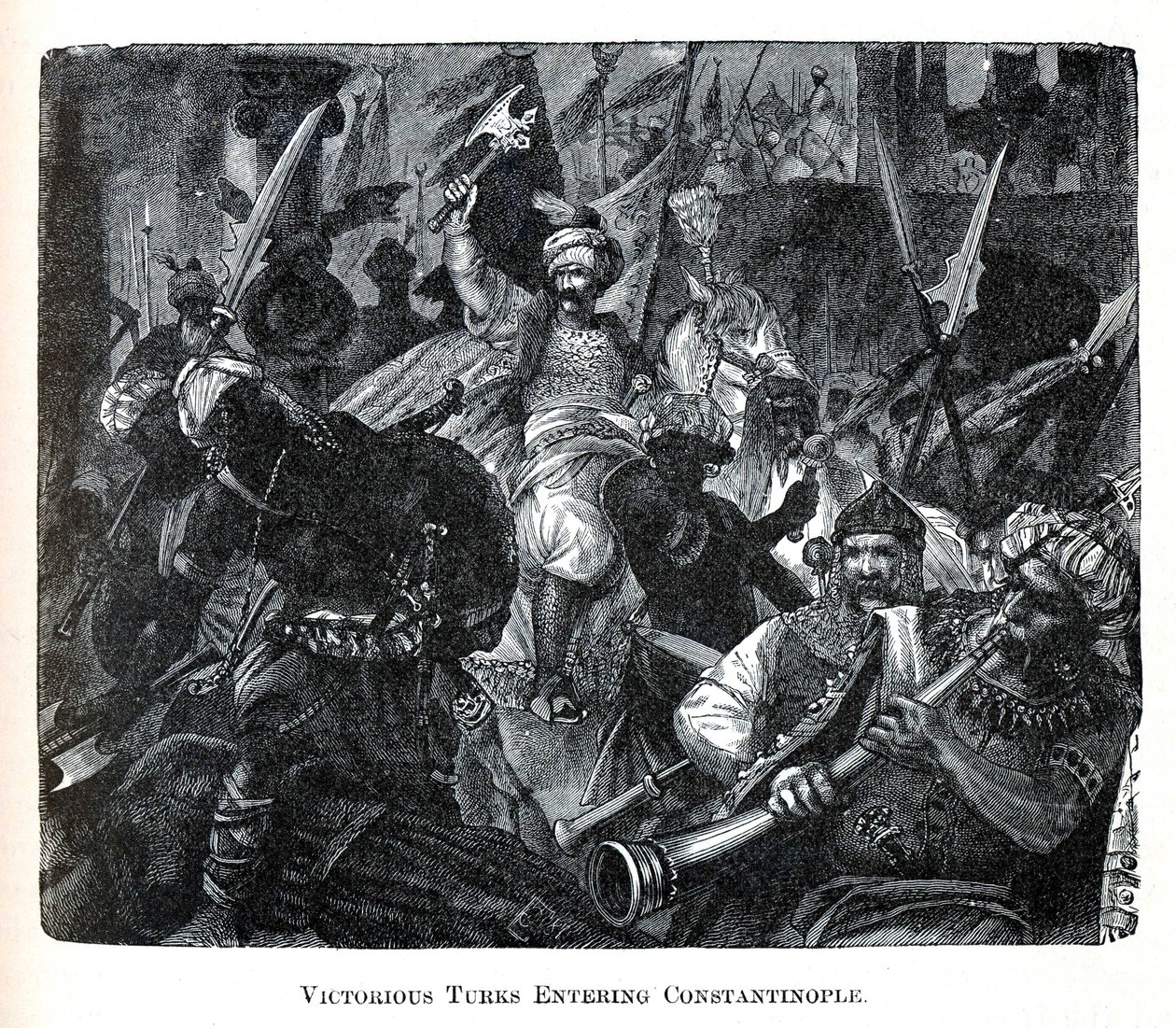 Zwycięscy Turcy wkraczający do Konstantynopola, 1882 r. autorstwa Unbekannt