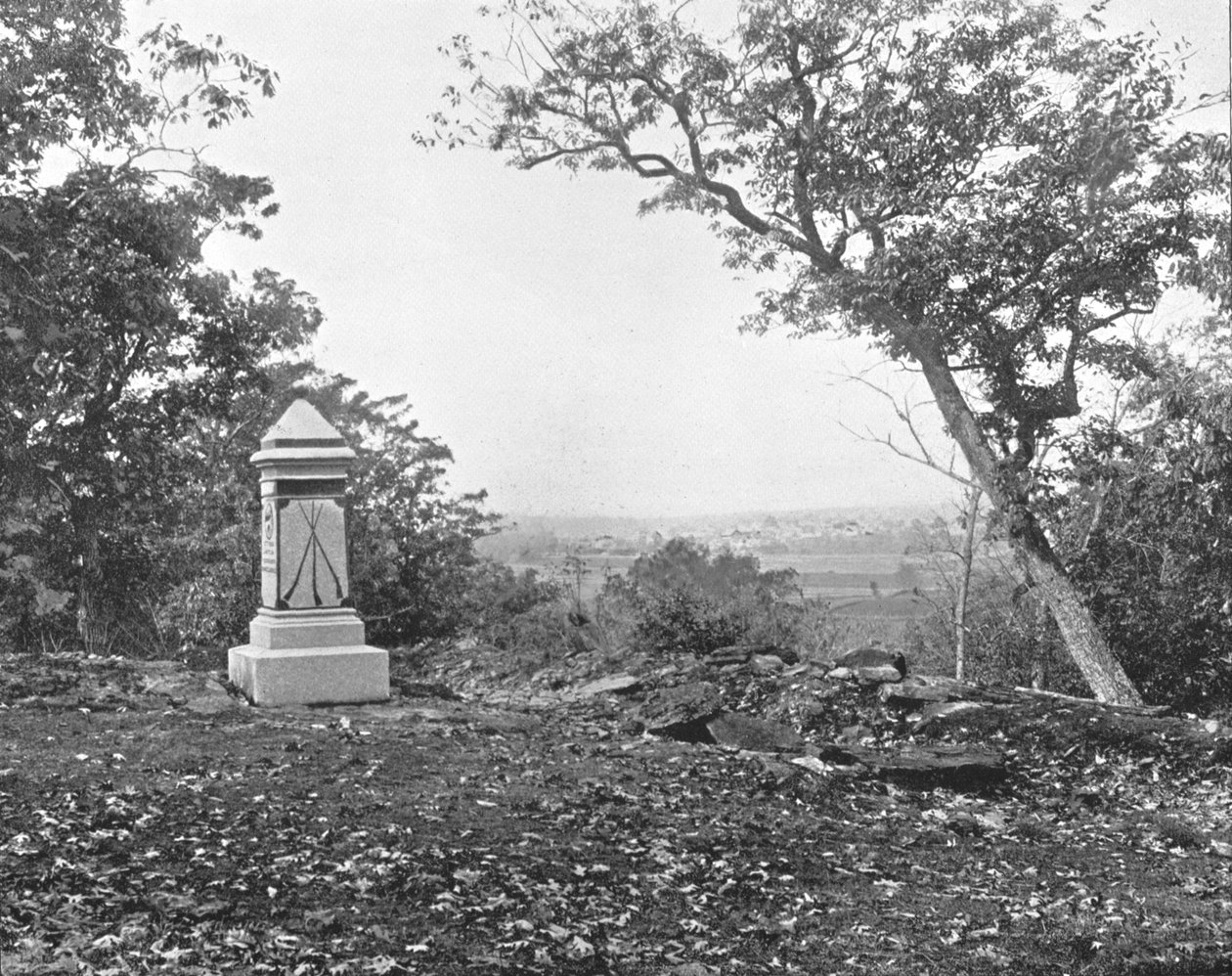 Widok z Culps Hill, Gettysburg, Pensylwania, USA, ok. 1900. autorstwa Unbekannt