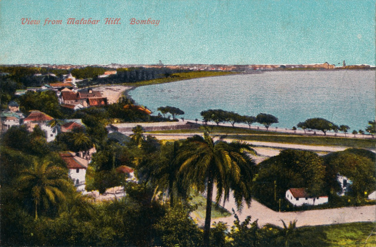Widok ze wzgórza Malabar, Bombaj, ok. 1920 r. autorstwa Unbekannt
