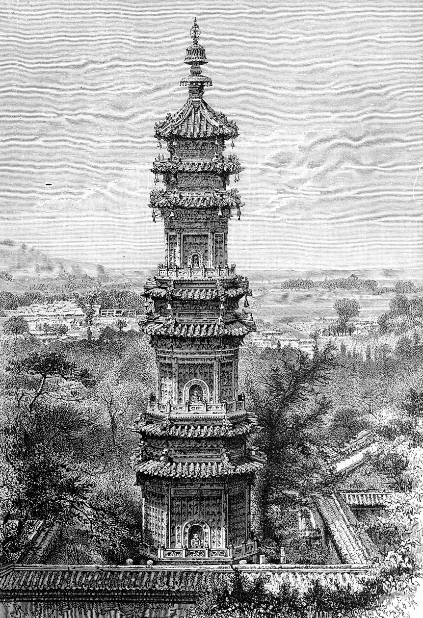 Widok z Pałacu Letniego, Pekin, ok. 1890 r. autorstwa Unbekannt