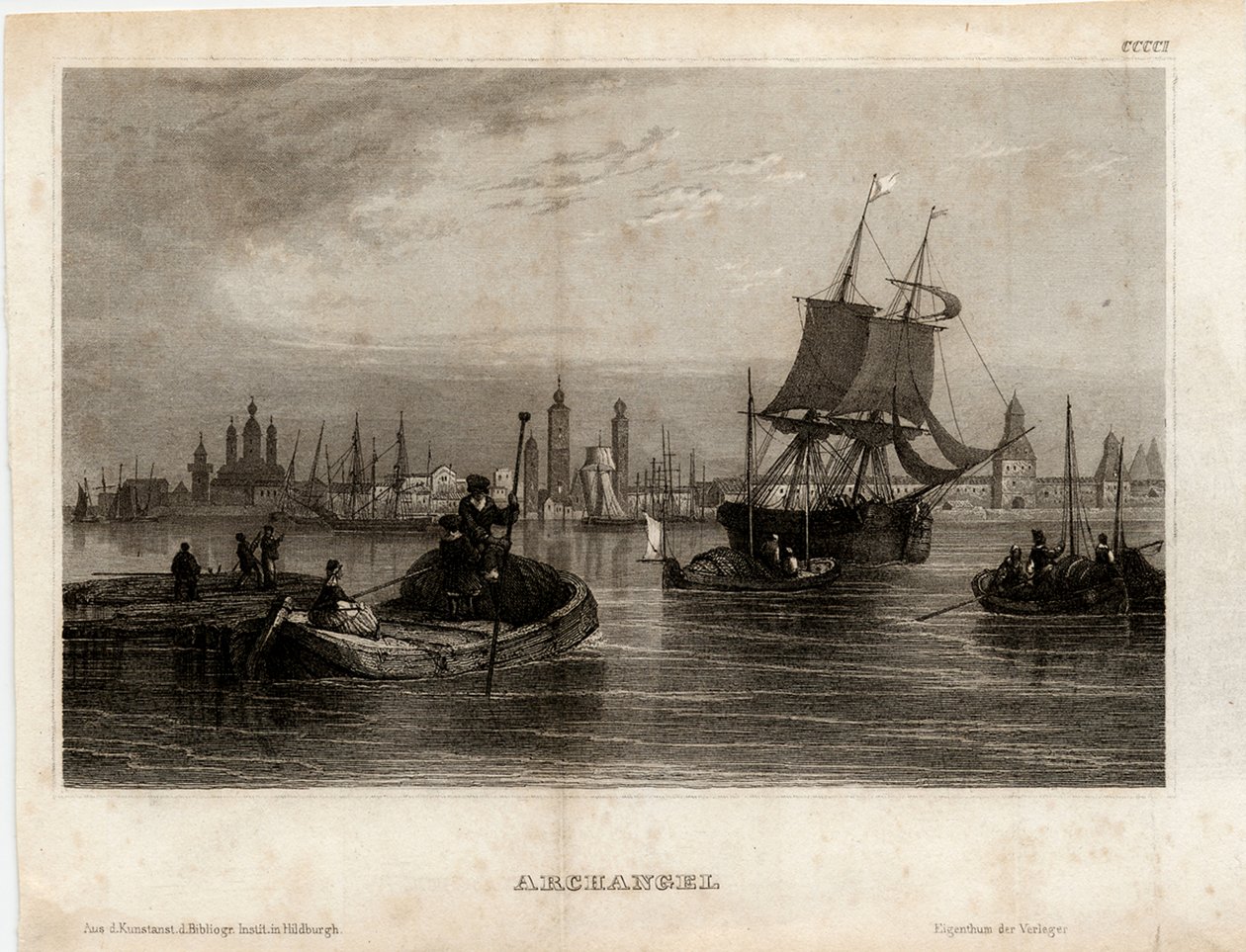 Widok Archangielska, 1833 autorstwa Unbekannt