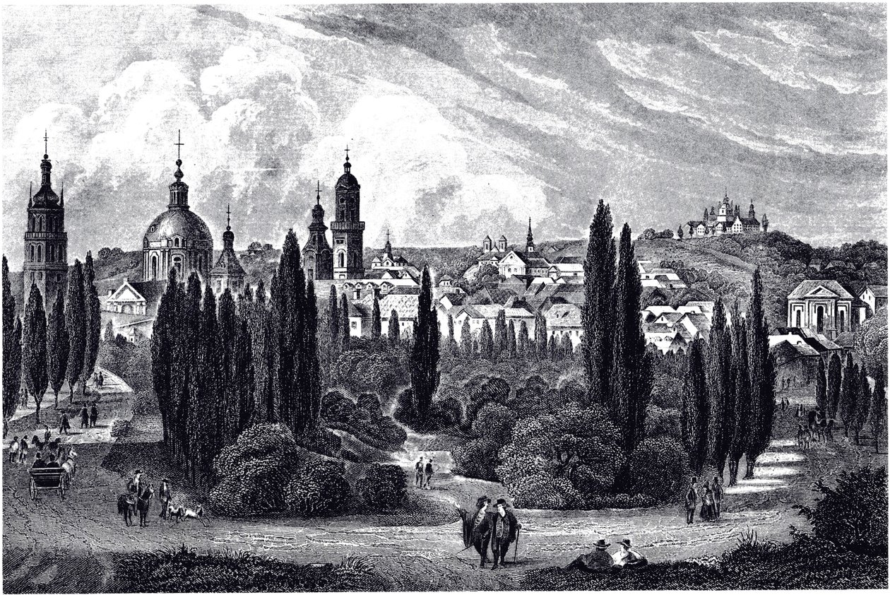 Widok Lwowa, ok. 1845 autorstwa Unbekannt