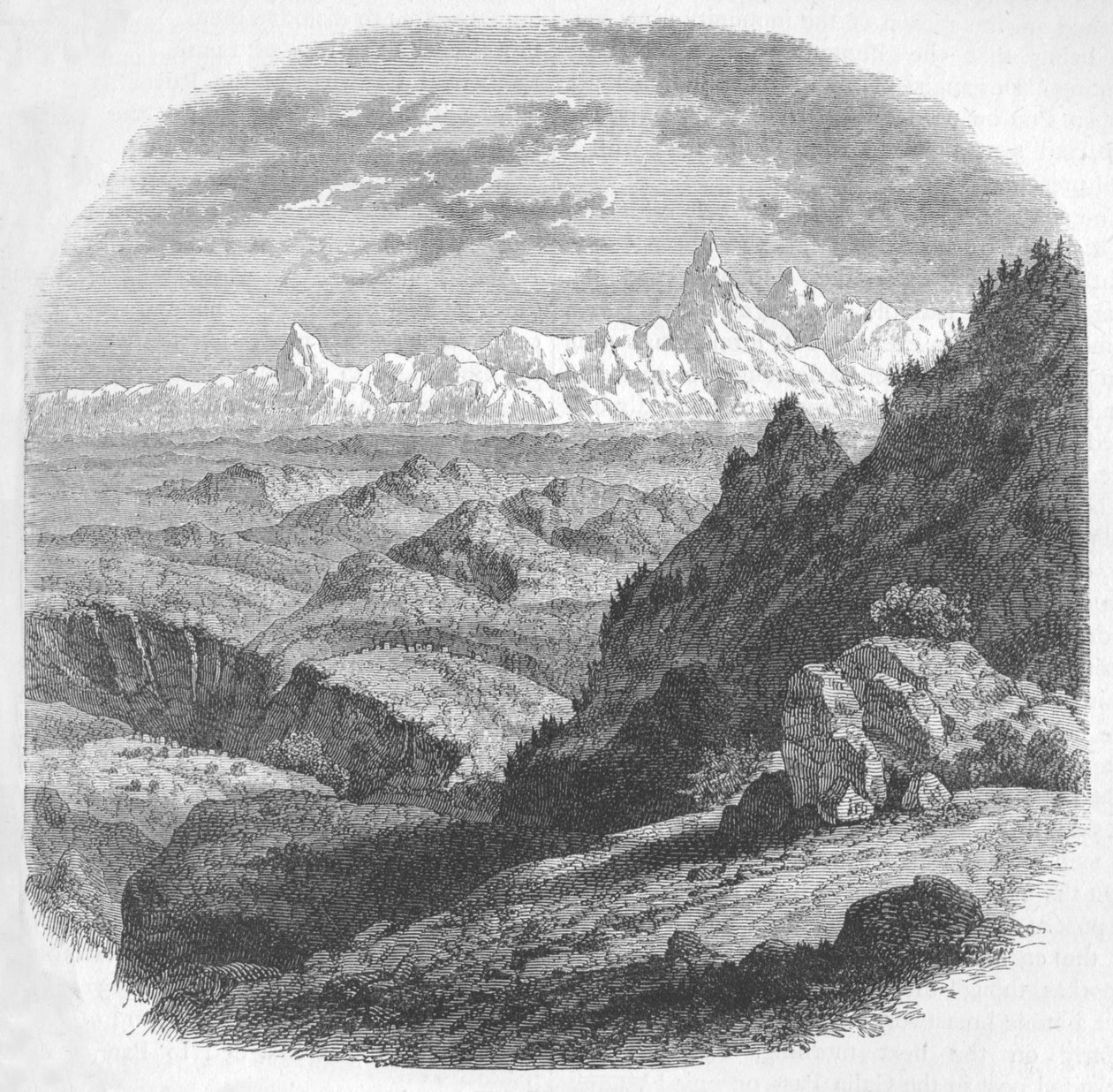 Widok pasma Himalajów, ok. 1880 r. autorstwa Unbekannt