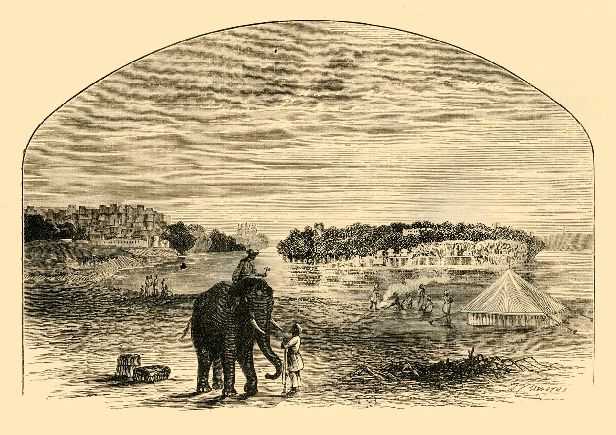Widok na Indus, 1890. autorstwa Unbekannt