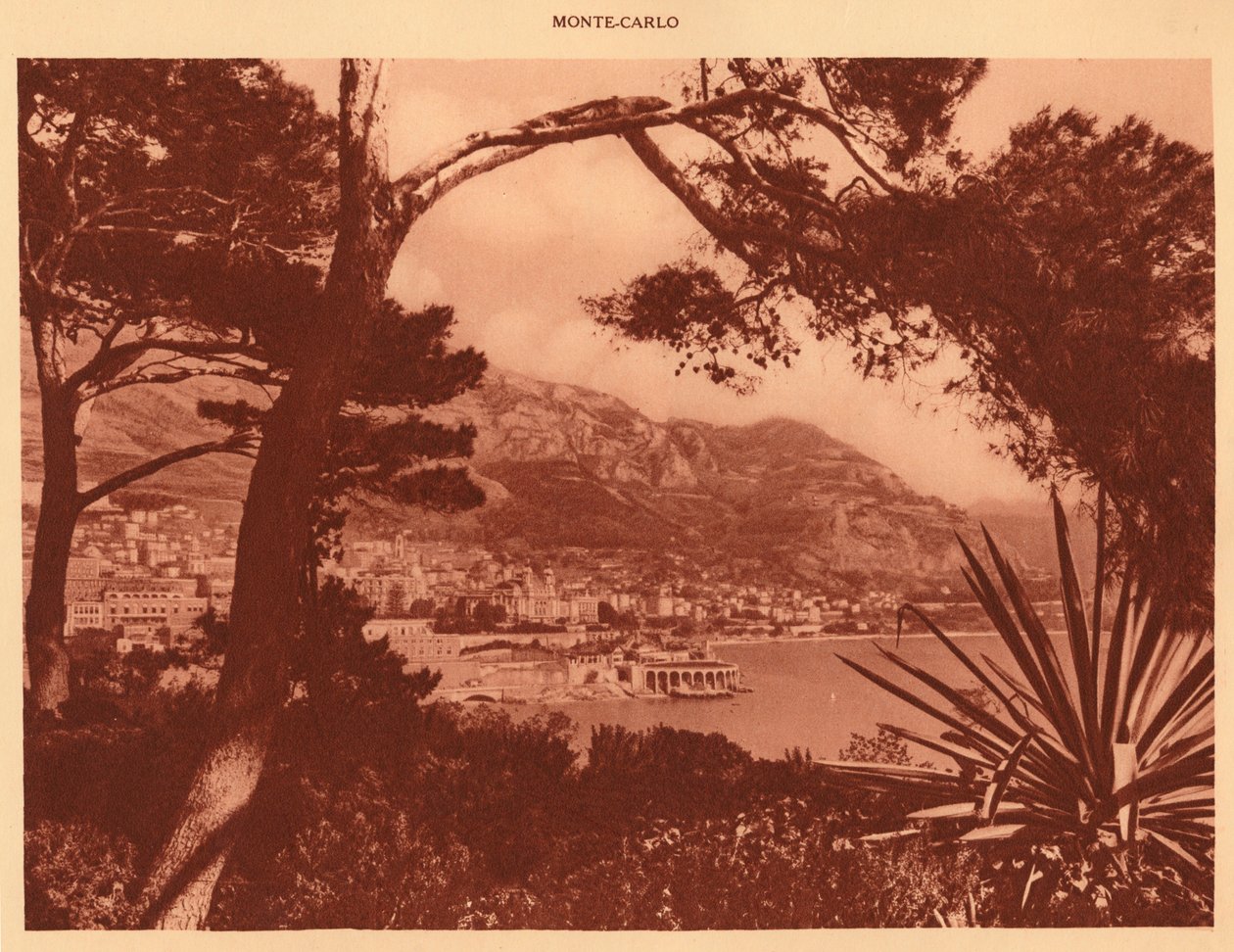 Widok Monte-Carlo z Monako, 1930. autorstwa Unbekannt