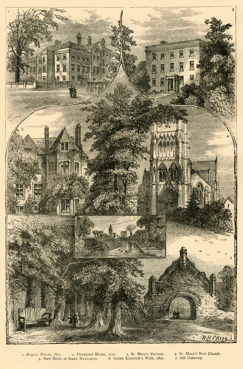 Widoki w Stoke Newington, ok. 1876 r. autorstwa Unbekannt