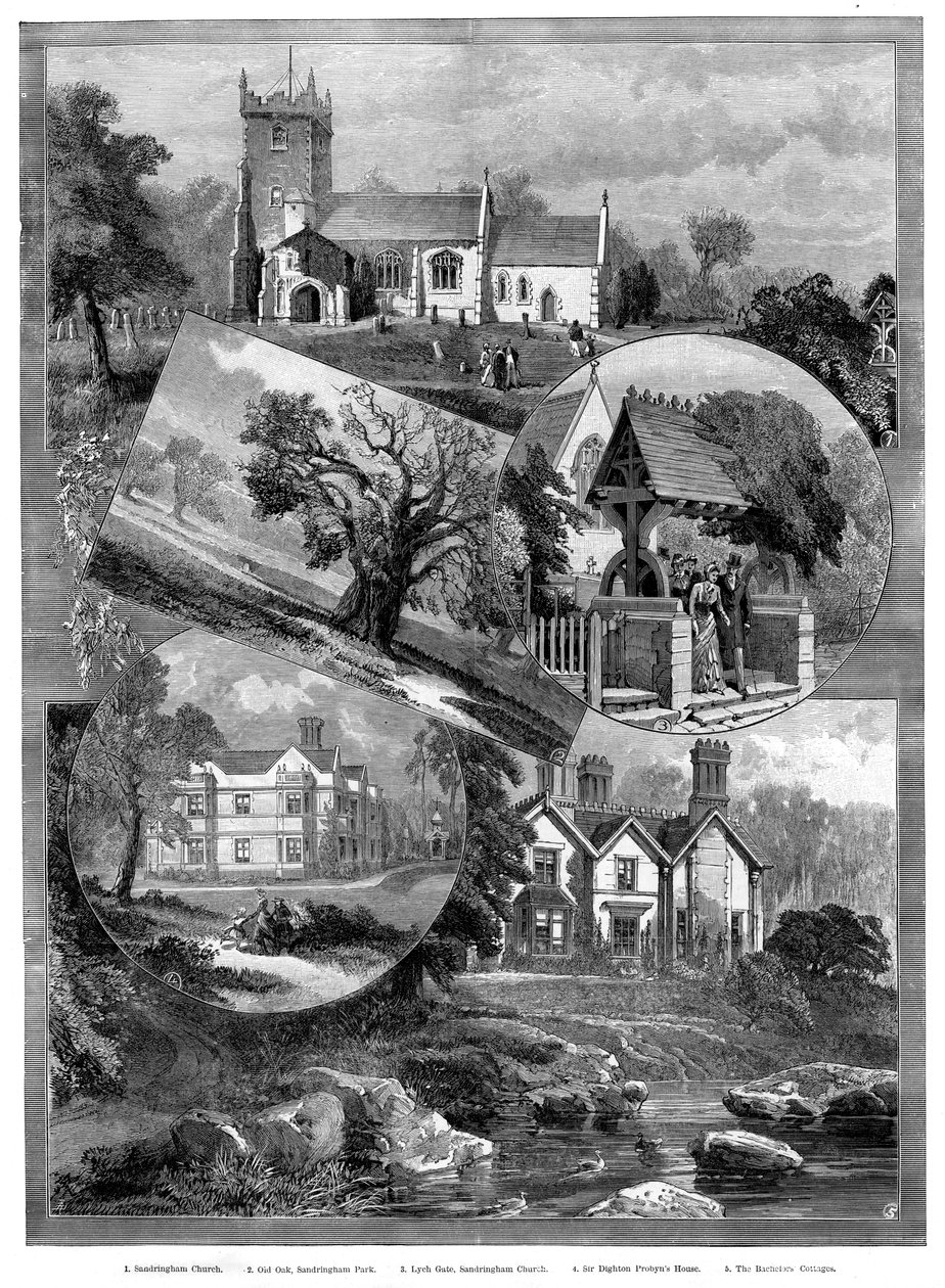 Widoki Sandringham, Norfolk, 1887 r. autorstwa Unbekannt
