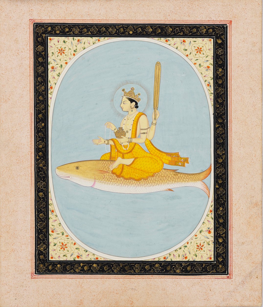 Wisznu jako awatar ryby, Matsya, 1805-1815 autorstwa Unbekannt