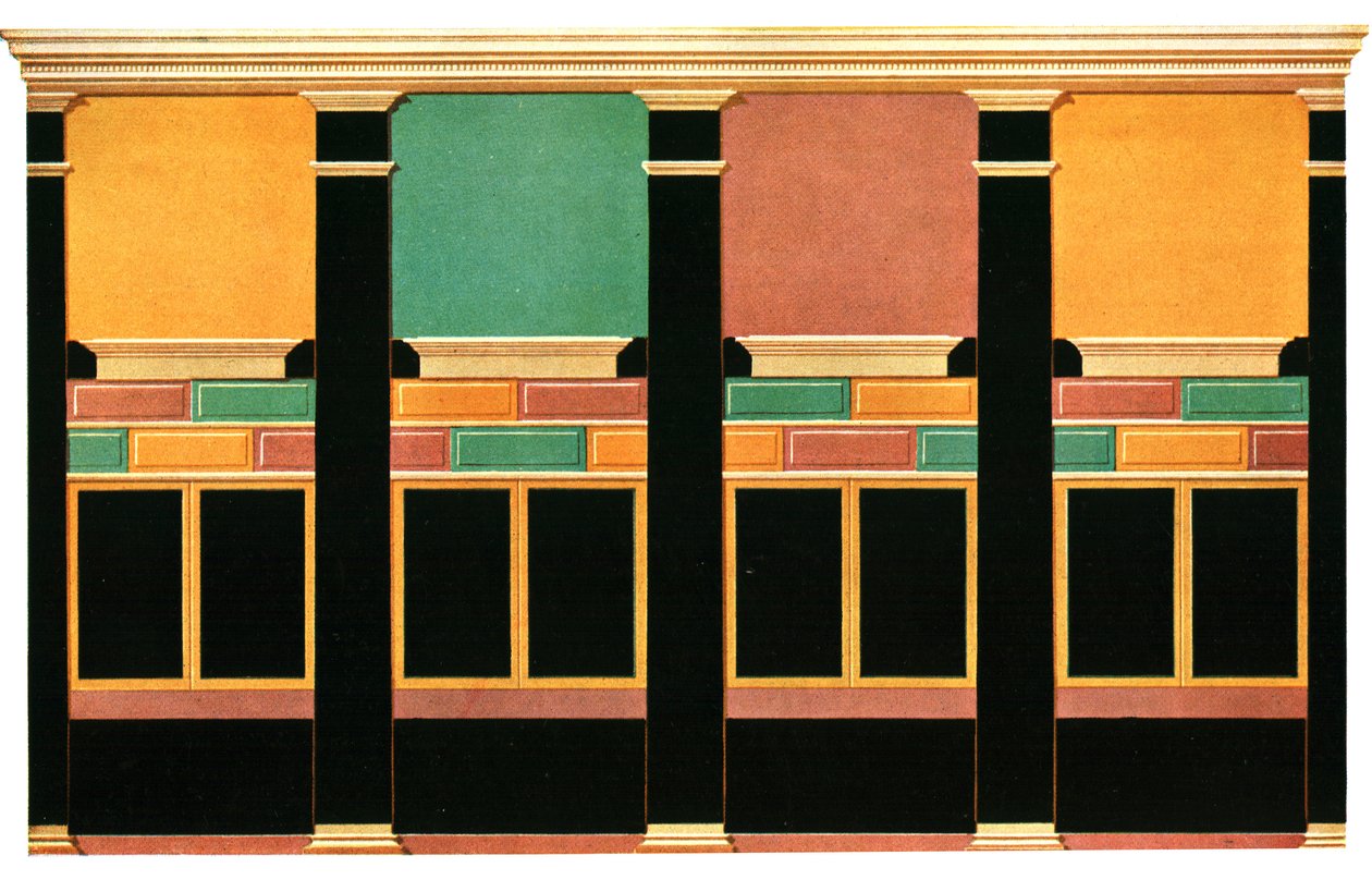 Dekoracja ścienna, Pompeje, Włochy, 1928. autorstwa Unbekannt