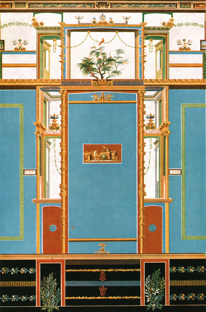 Dekoracja ścienna, Pompeje, Włochy, 1928. autorstwa Unbekannt