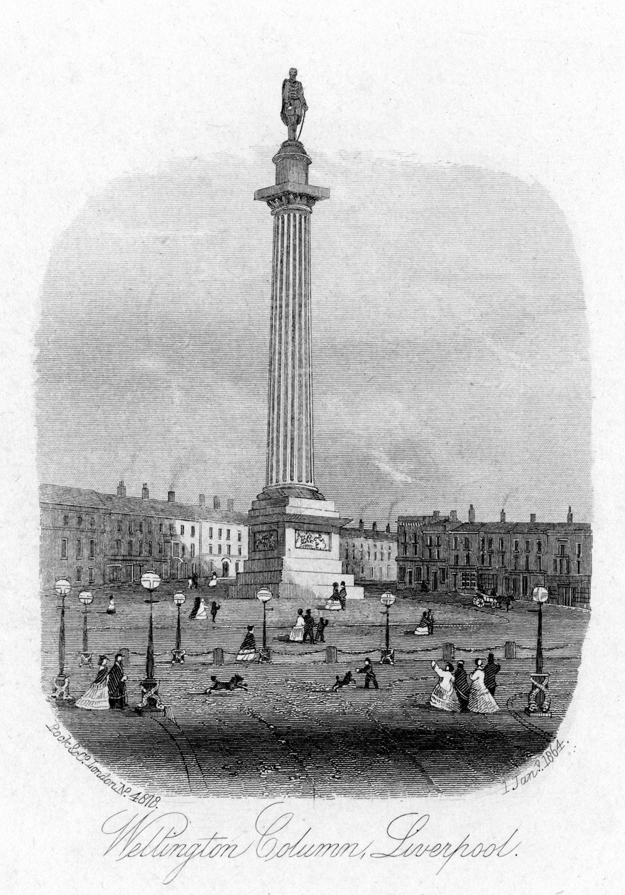 Kolumna Wellingtona, Liverpool, 1864 autorstwa Unbekannt