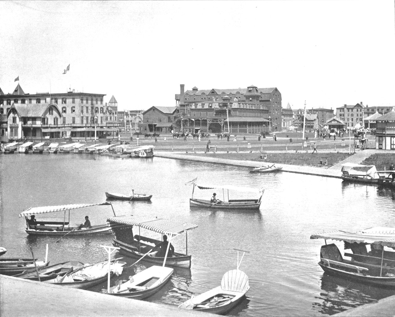 Wesley Lake, Asbury Park, New Jersey, USA, ok. 1900. autorstwa Unbekannt