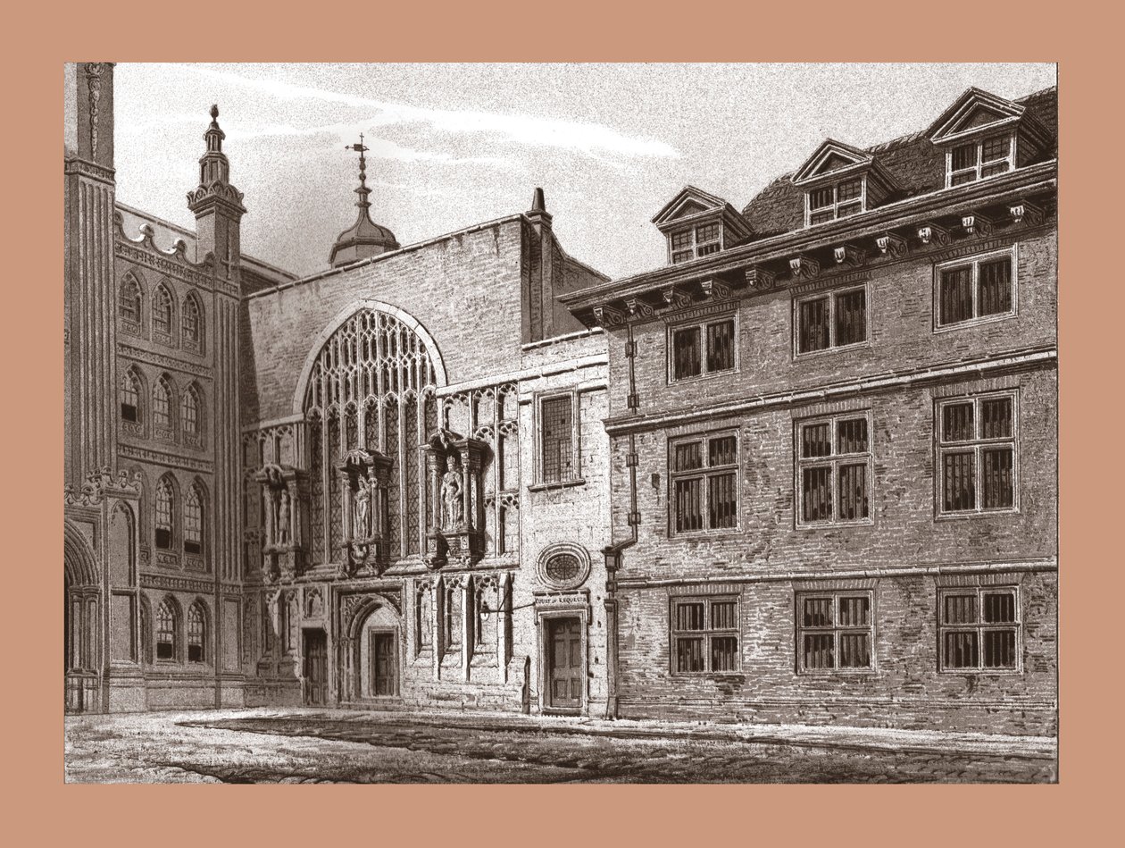 Zachodni front kaplicy Guildhall, 1886 autorstwa Unbekannt