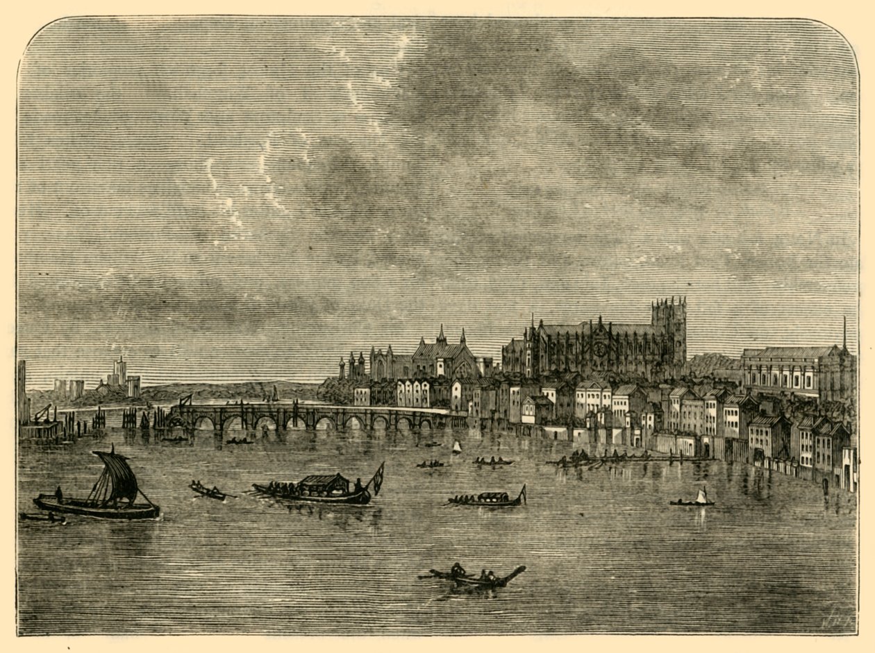Most Westminsterski, 1881. autorstwa Unbekannt