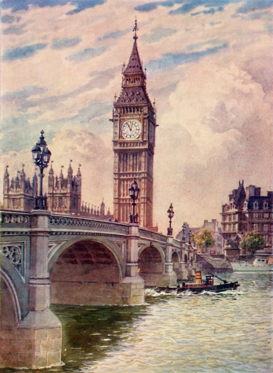 Westminster Bridge i Big Ben, c1948. autorstwa Unbekannt