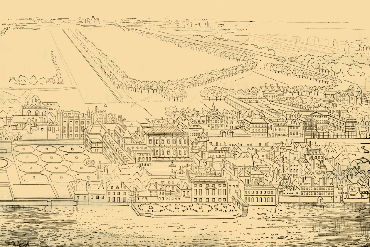 Whitehall, z rzeki, 1881. autorstwa Unbekannt