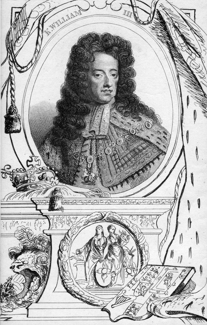 Wilhelm III, król Anglii, Szkocji i Irlandii autorstwa Unbekannt