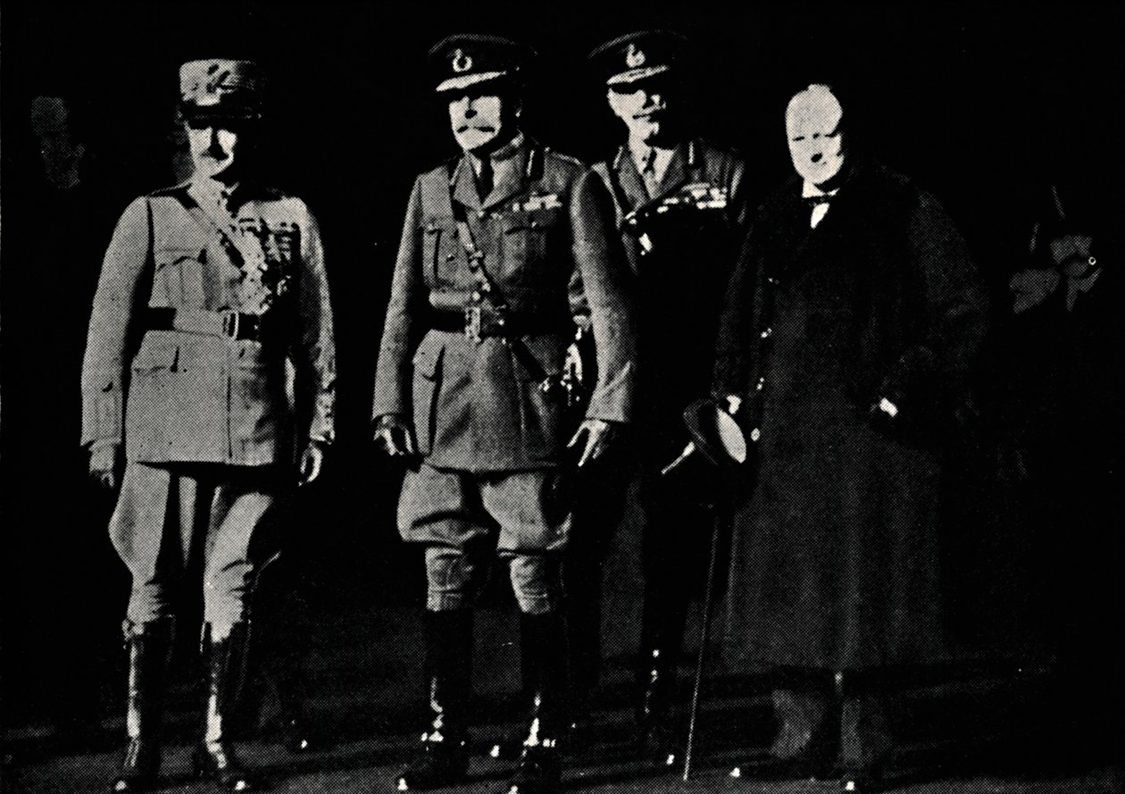 Z generałem Diazem i feldmarszałkiem Haigiem, 1919, 1945. autorstwa Unbekannt