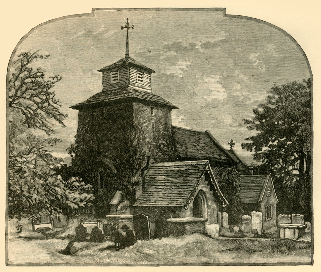 Kościół Wooton, 1898. autorstwa Unbekannt