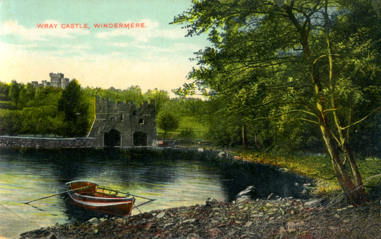 Zamek Wray, Claife, Lancashire, początek XX wieku autorstwa Unbekannt