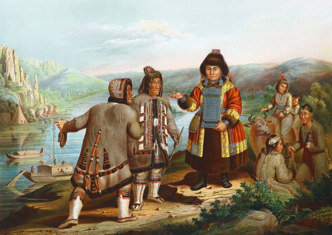 Jakuci nad Leną, Syberia, Rosja, 1862 r. autorstwa Unbekannt