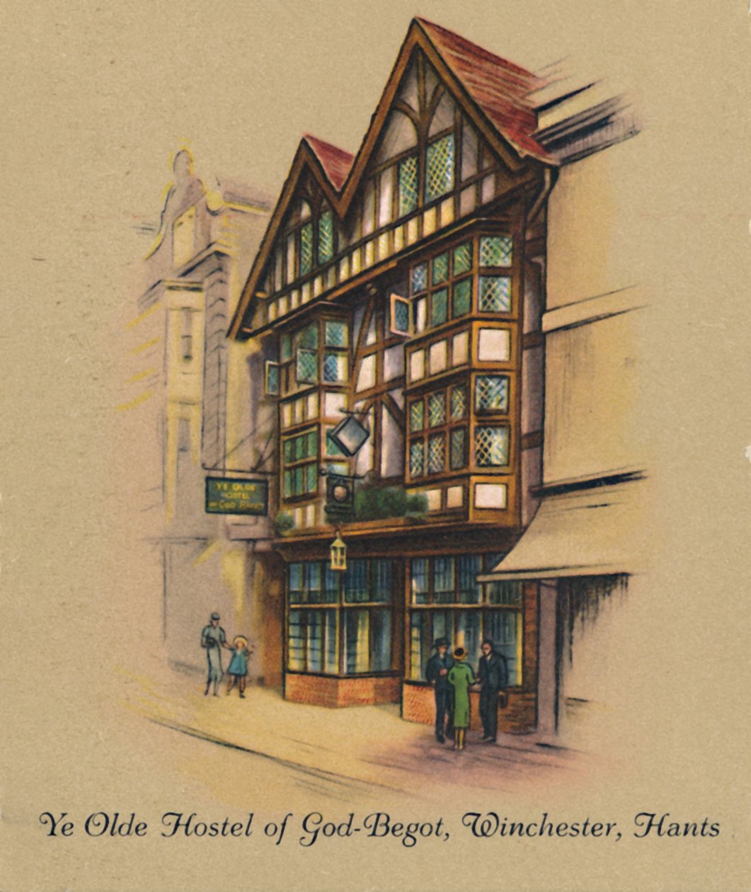 Ye Olde Hostel of God-Bgot, Winchester, Hants, 1939 autorstwa Unbekannt