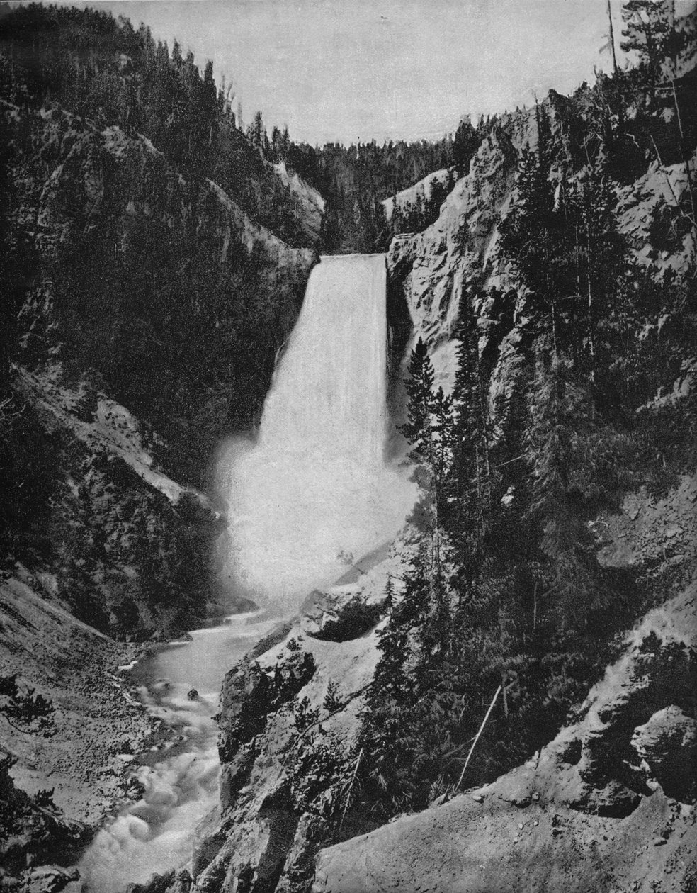 Wodospad Yellowstone, Wyoming, c1897. autorstwa Unbekannt