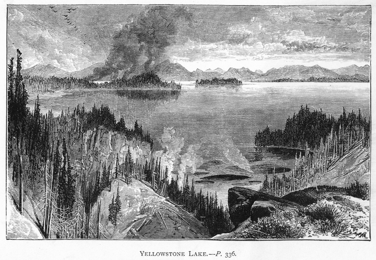 Jezioro Yellowstone, XIX wiek autorstwa Unbekannt