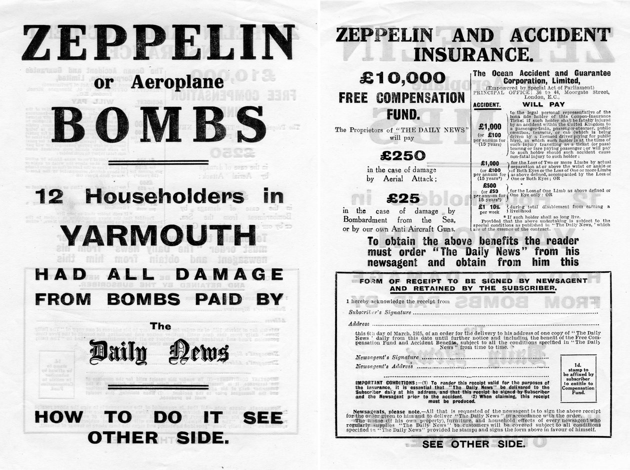 Reklama Zeppelin i ubezpieczenia wypadkowego, 1910 autorstwa Unbekannt