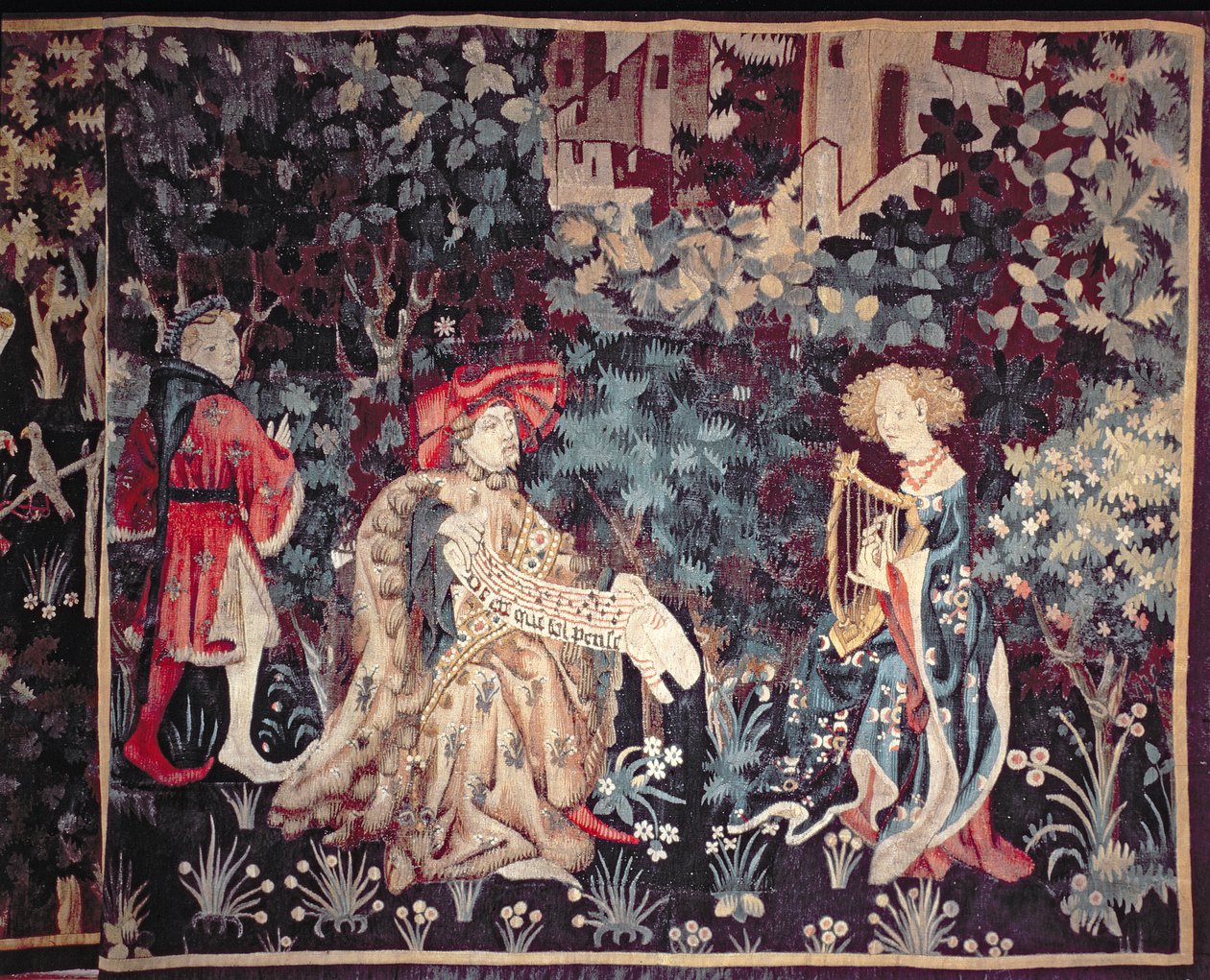 930 Koncert, Gobelin z Arras, 1420 autorstwa Unbekannt Unbekannt