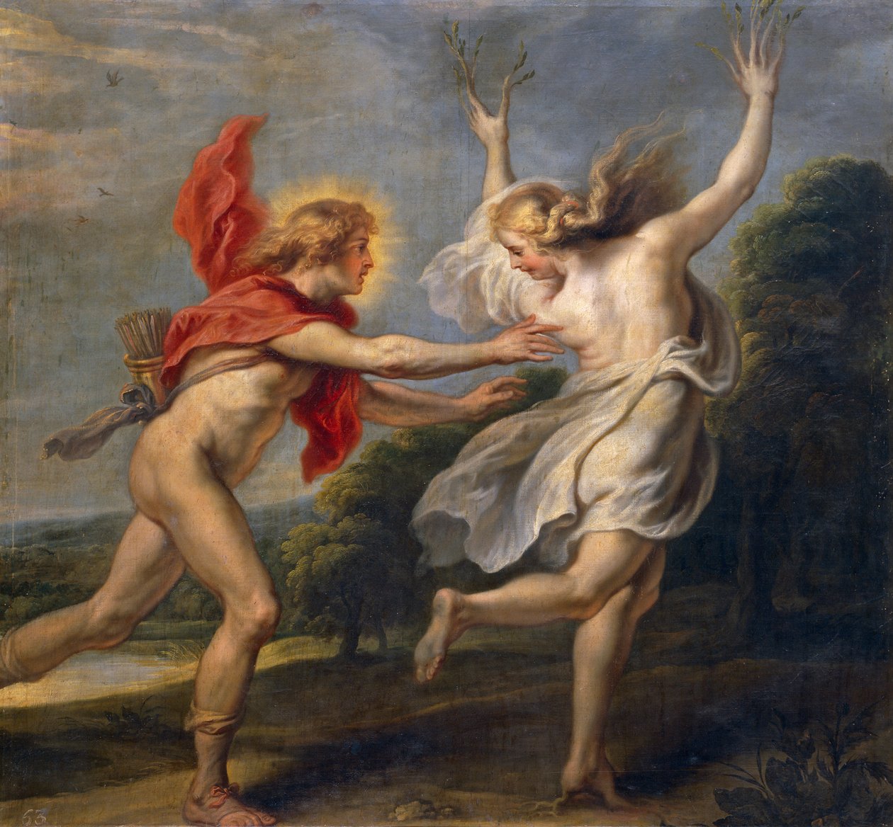 Daphne i Apollo (olej) autorstwa Unbekannt Unbekannt