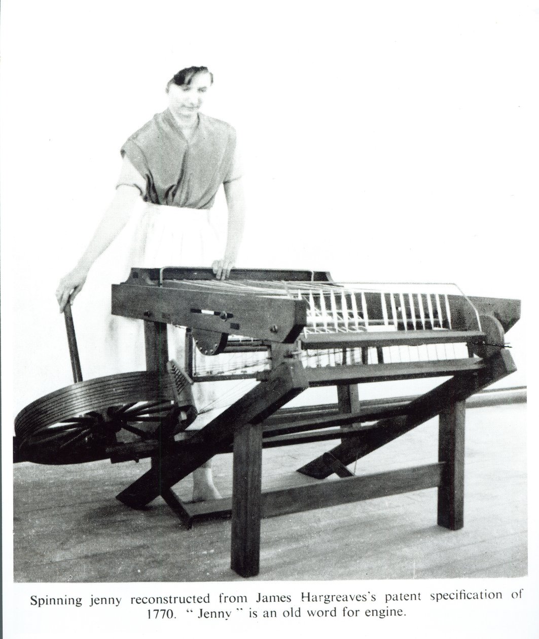Rekonstrukcja „Spinning Jenny” Hargreavesa z 1770 r autorstwa Unbekannt Unbekannt