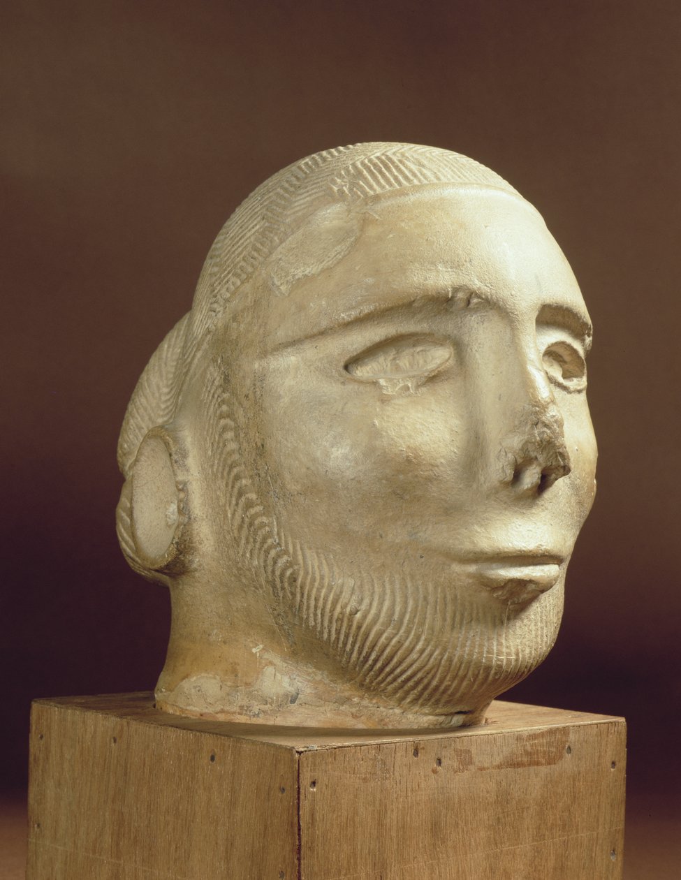 Steatytowa głowa portretowa, Mohenjodaro, 2300-1750 p.n.e. autorstwa Unbekannt Unbekannt