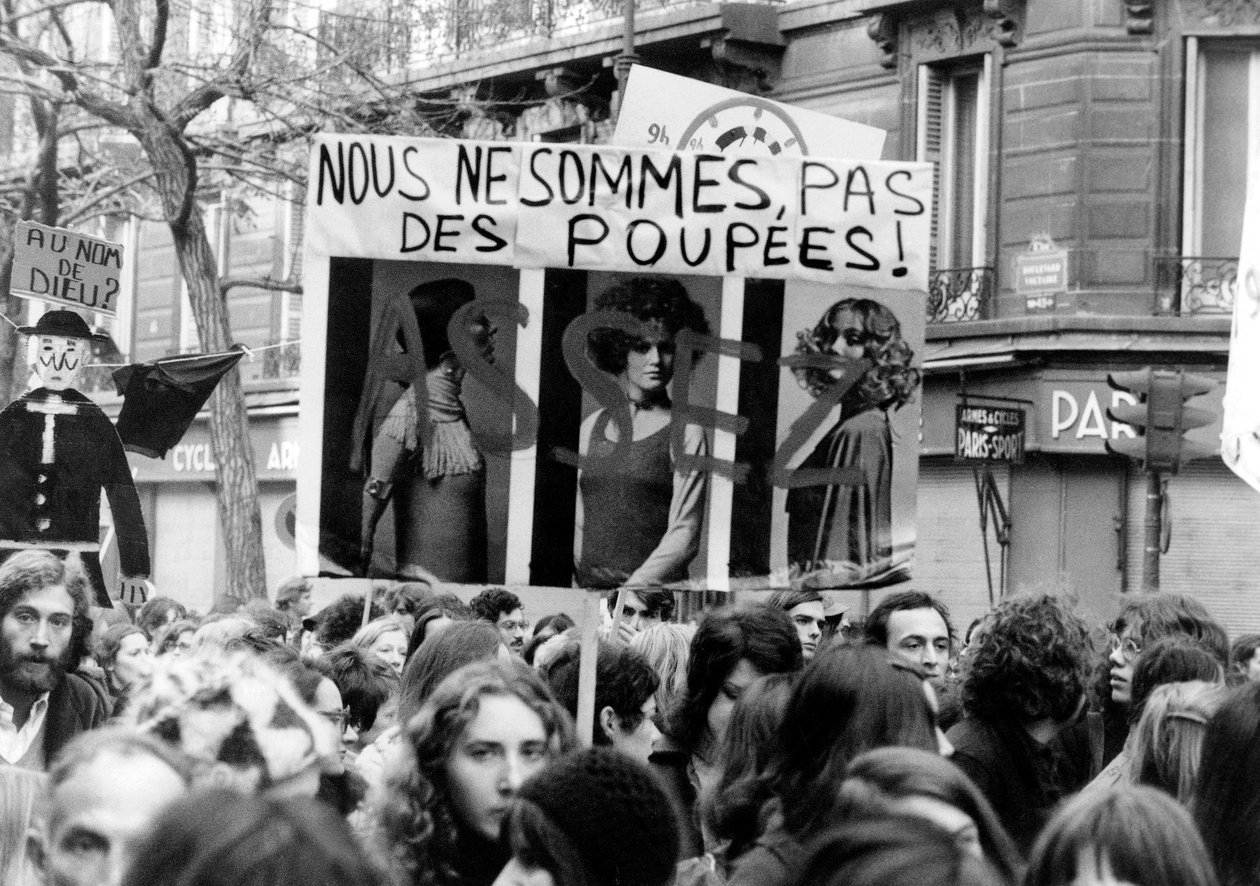 Międzynarodowy Marsz Kobiet w Paryżu 20 listopada 1971 r. na rzecz legalizacji aborcji autorstwa Unbekannt Unbekannt