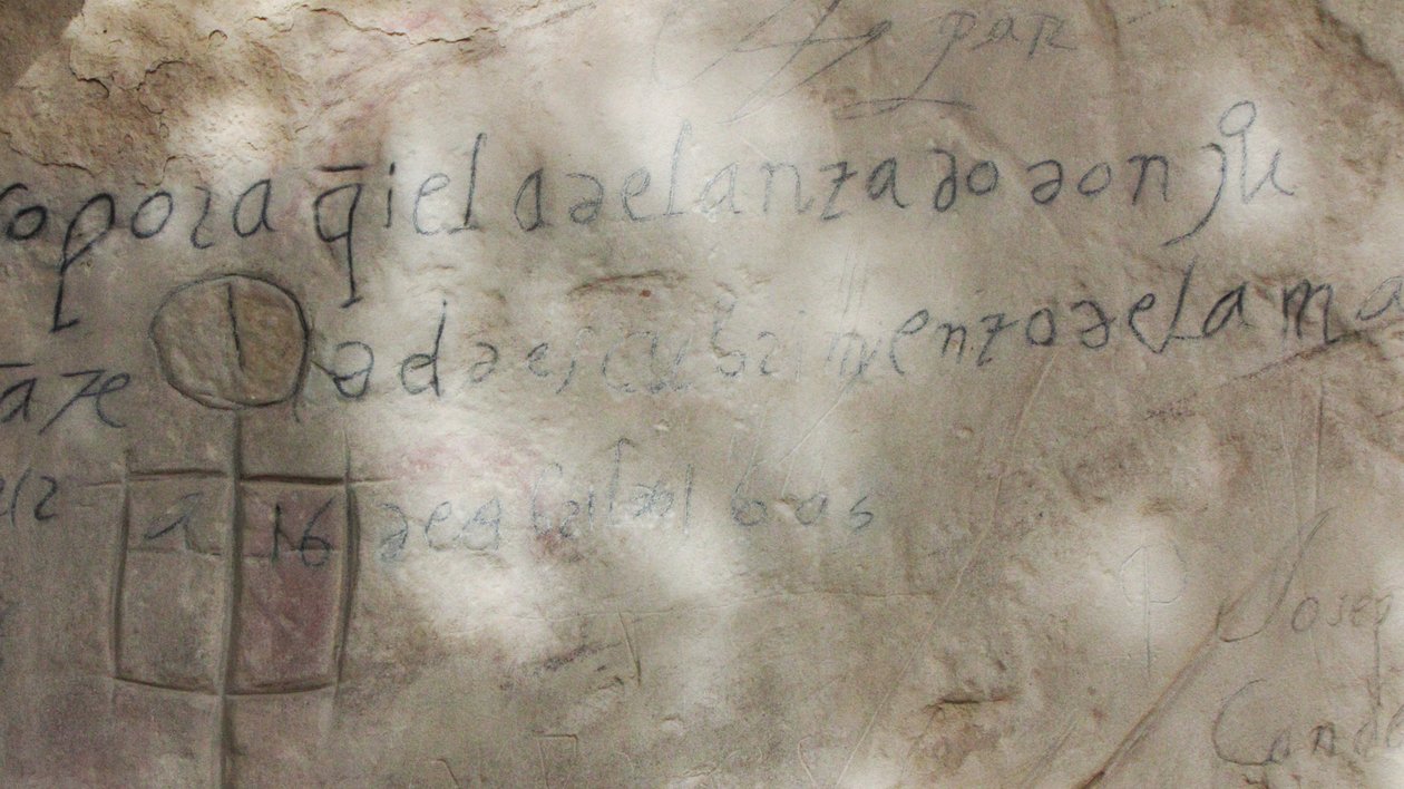 Napisy od strony blefu, Don Juan de Onate El Morro National Monument, Nowy Meksyk, 1605 autorstwa Unbekannt Unbekannt