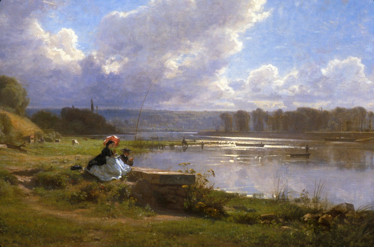 Loire Atlantique N* 094 – Nantes/Musee des Beaux Arts – „”Na skraju wody wokół Paryża”” – Francois Louis Francais autorstwa Unbekannt Unbekannt