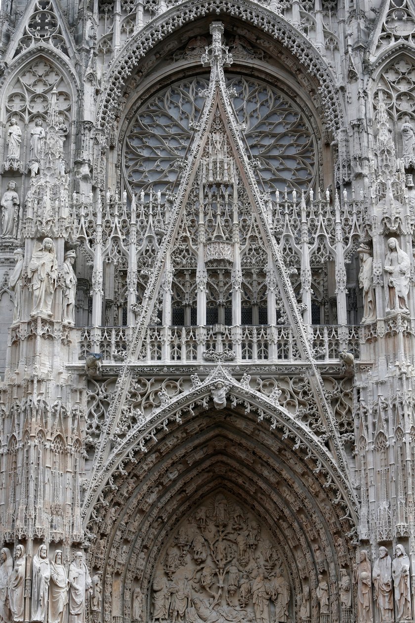 Katedra Notre-Dame, Rouen, Francja, Detal fa ade autorstwa Unbekannt Unbekannt