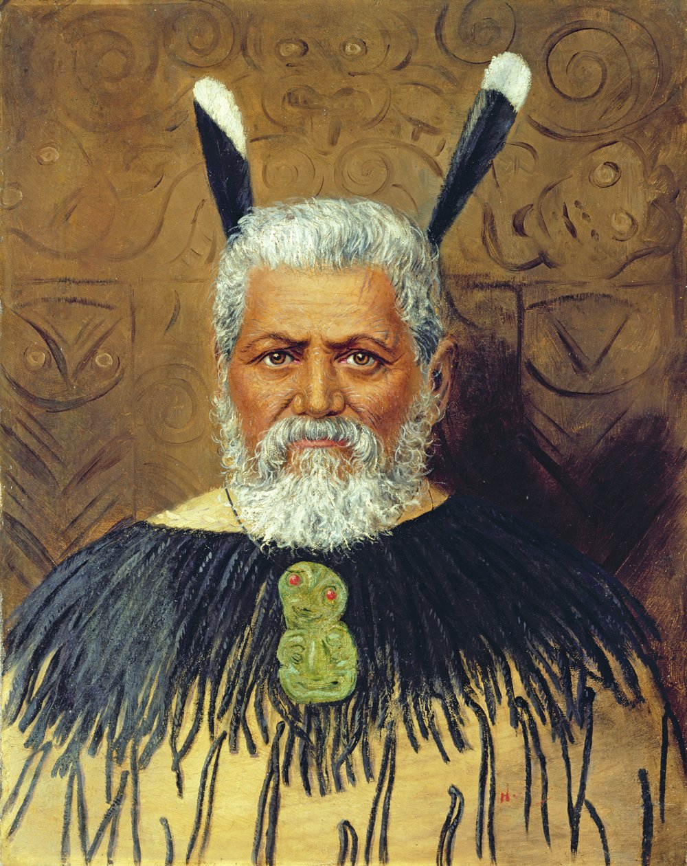 Portret Maorysa, ok. 1890 autorstwa Unbekannt Unbekannt