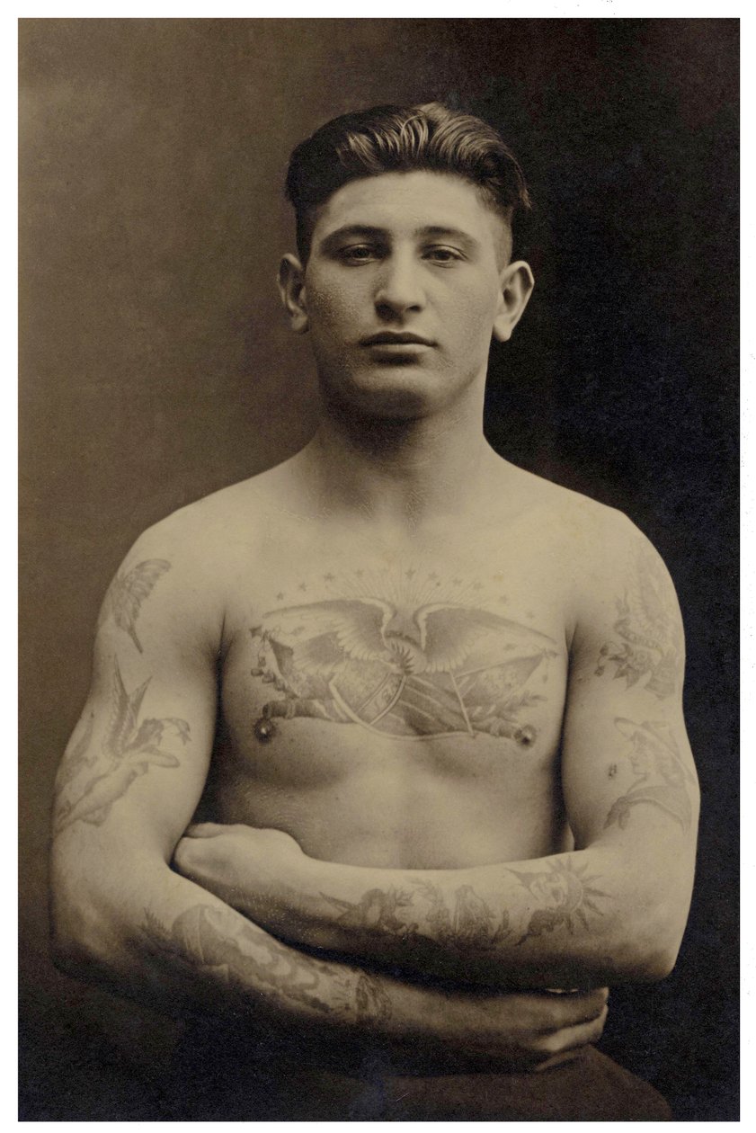 Portret wytatuowanego amerykańskiego żołnierza ok. 1915 r. autorstwa Unbekannt Unbekannt