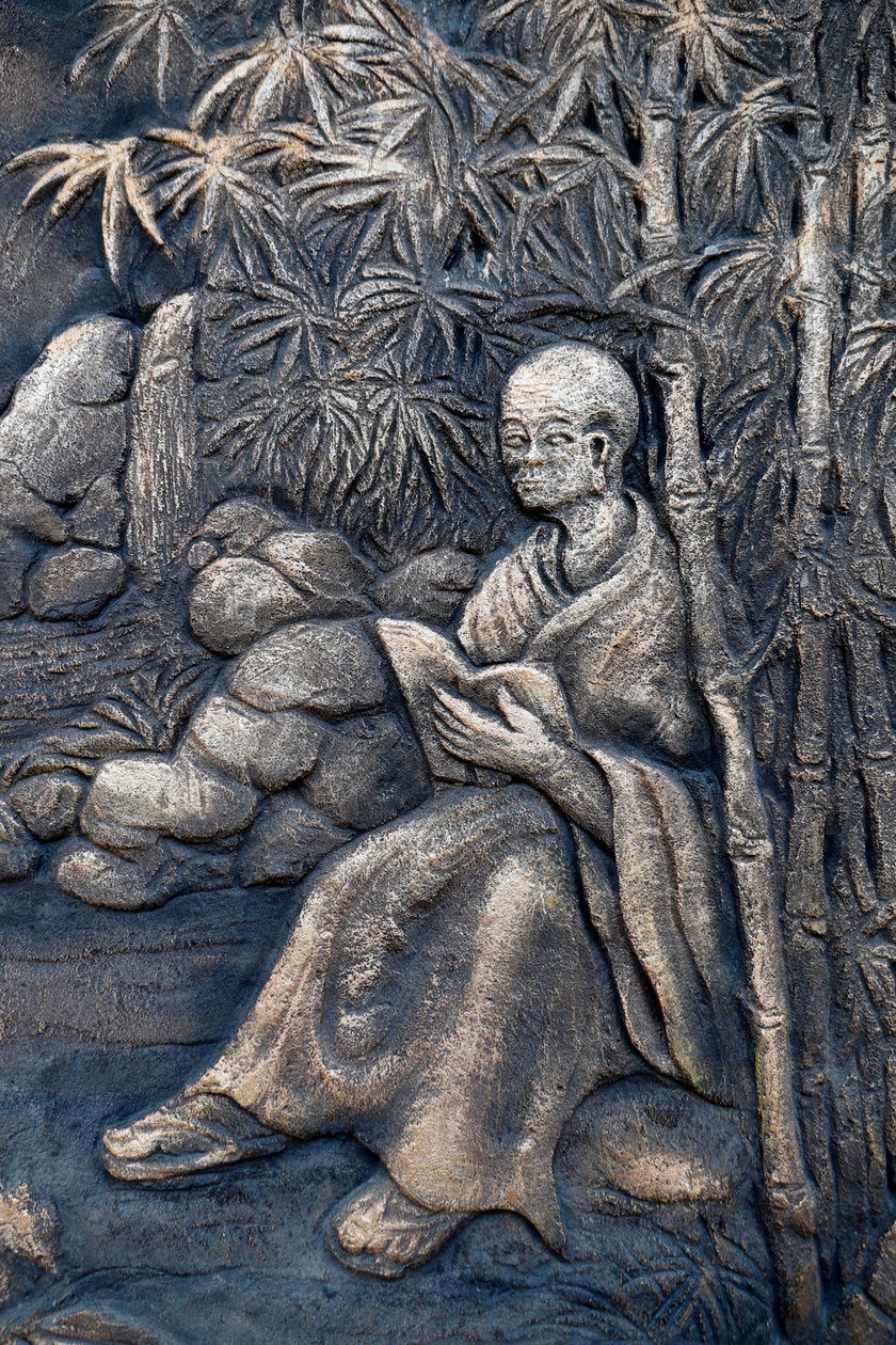 Buddyjska świątynia Truc Lam, buddyjski mnich, Dalat, Wietnam autorstwa Unbekannt Unbekannt