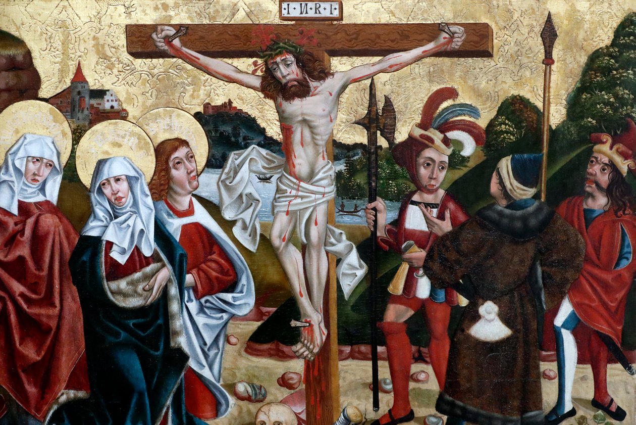Unterlinden Museum, Chrystus w męce, Ukrzyżowanie, Olej na desce, XV w., Olej na desce, Martin Schongauer, koniec XV w., Colmar, Francja autorstwa Unbekannt Unbekannt