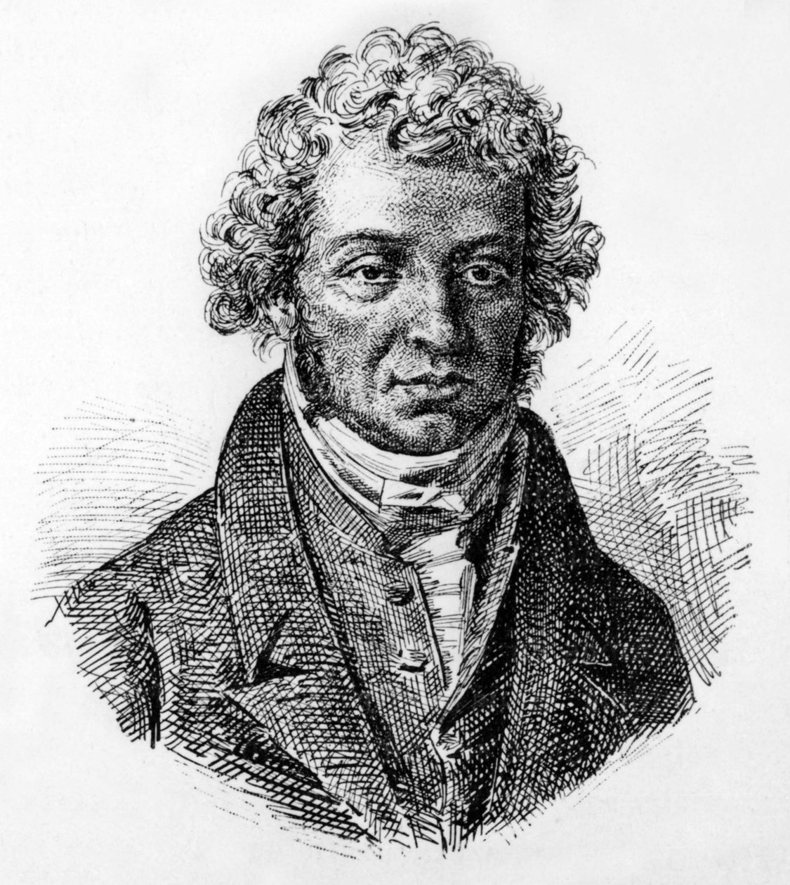 Andre Marie Ampere 19 wiek (rycina) autorstwa Unbekannter Künstler