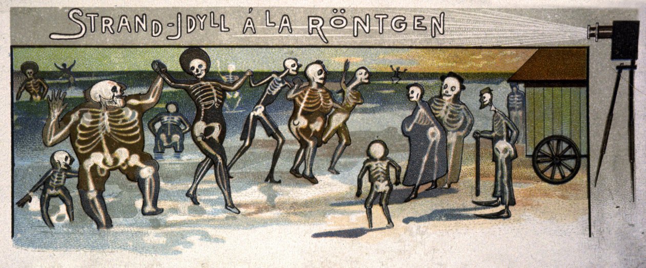 Plażowa idylla w Rontgen, ok. 1900 r. (ilustracja) autorstwa Unbekannter Künstler