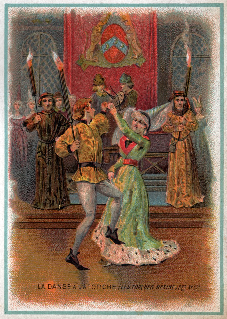 Taniec z pochodnią. (lit, ok. 1900 r.) autorstwa Unbekannter Künstler