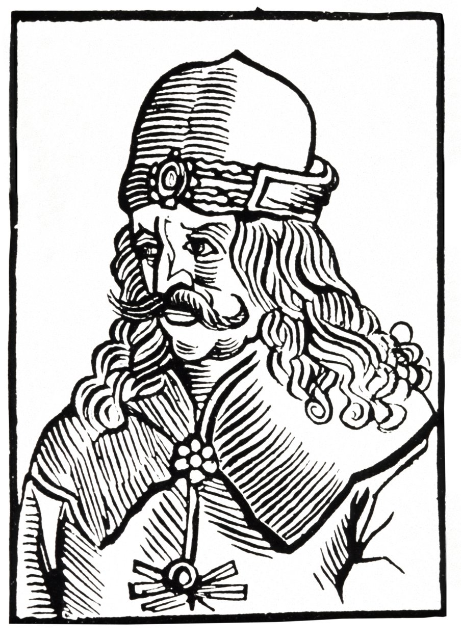 Dracula, ok. 1550 (drzeworyt) autorstwa Unbekannter Künstler